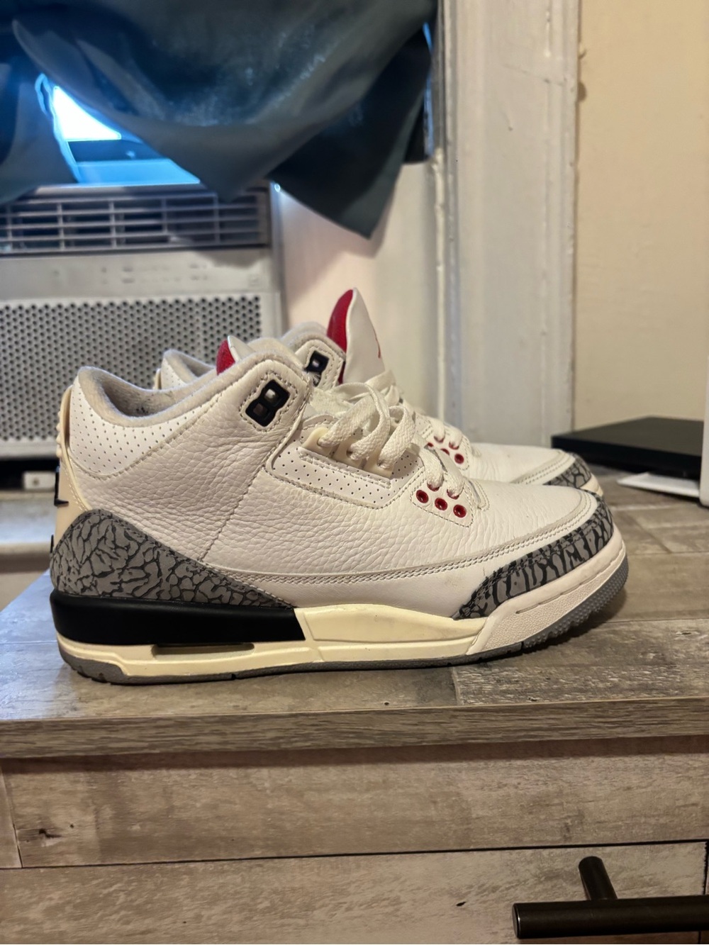 Nike Kids White and Gray Retro Elephant-Print Sneakers